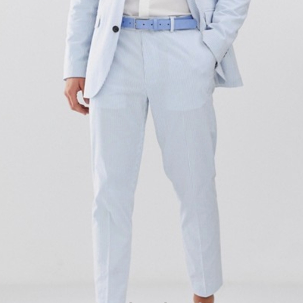 CLASSIC Blue & White Men's Seersucker Pant